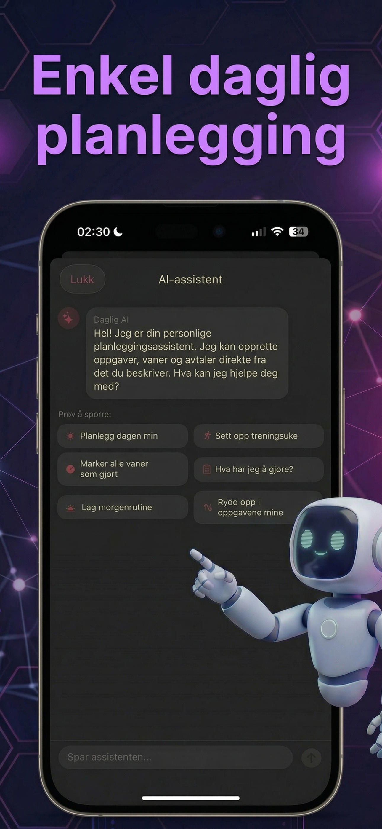 Daglig AI-assistent chat
